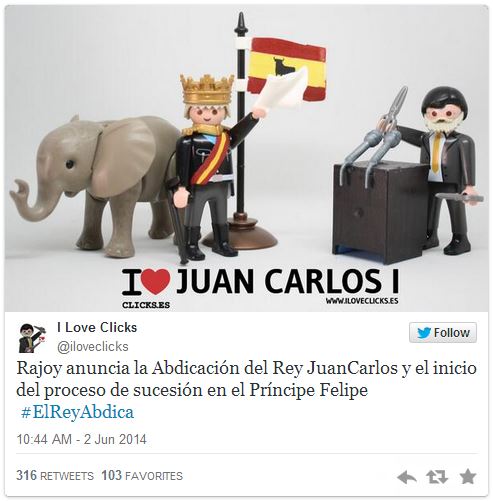 Abdicación del rey humor twets