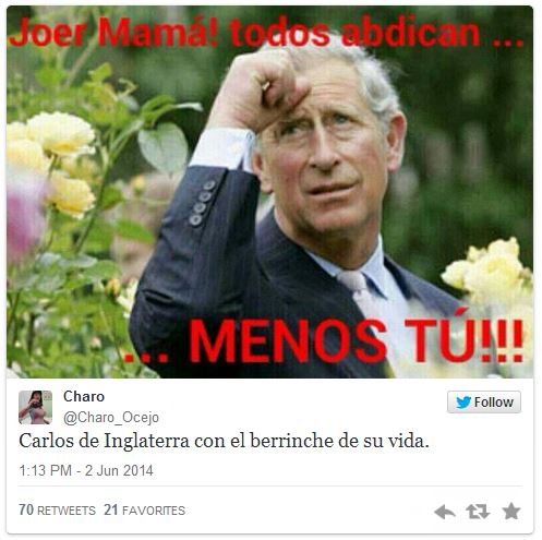 Abdicación del rey humor twets