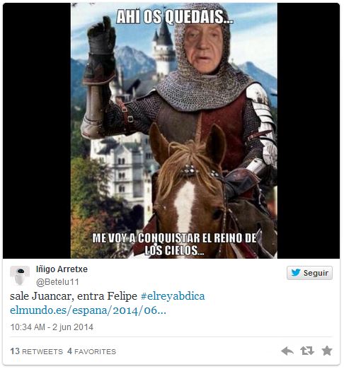 Abdicación del Rey humor twets