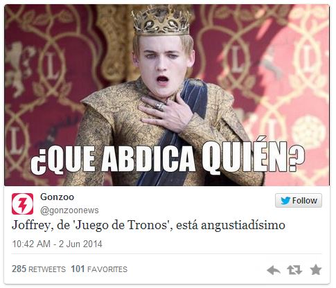 Abdicación del rey humor twets
